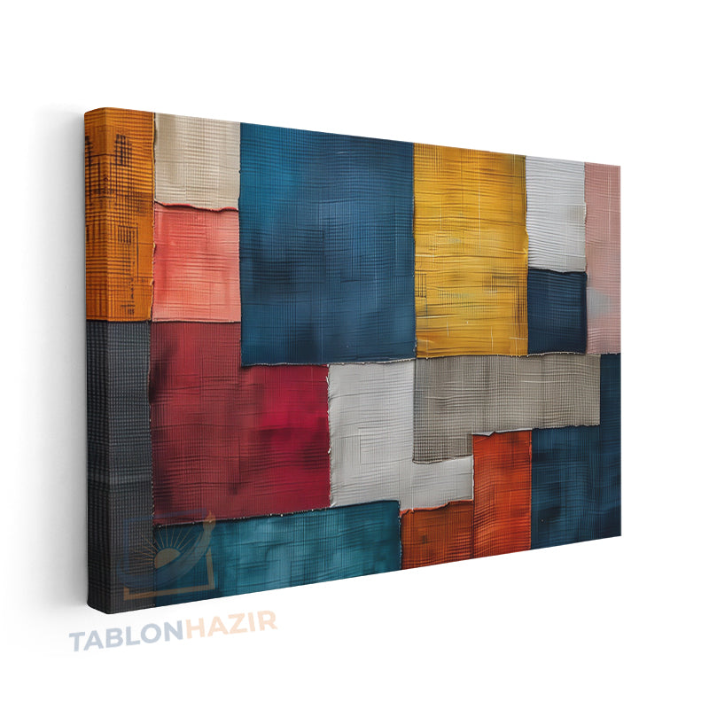 Yatay Kanvas Duvar Tablosu Soyut Cizim Tasarim Salon Tablosu Ofis Tablosu Ev Hediyesi Dekorasyon