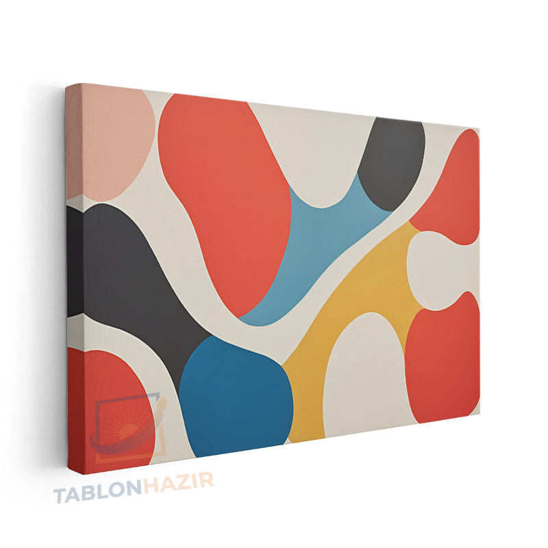 Yatay Kanvas Duvar Tablosu Soyut Desen Renkler Salon Tablosu Ofis Tablosu Ev Hediyesi Dekorasyon